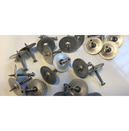 F�rmonterad tr�skruv och bricka f�r papptak 1000 st/55 mm