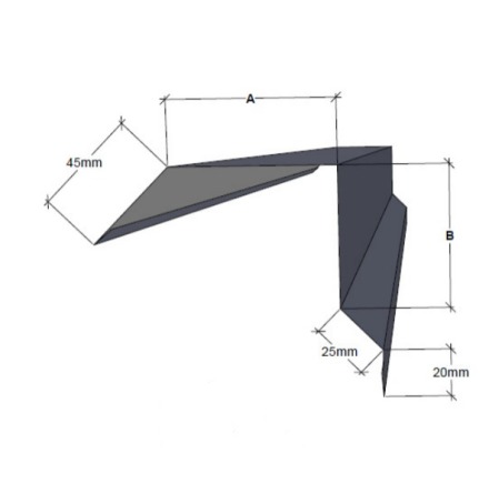 Kr�npl�t svart A 50 mm B 140 mm 2 m