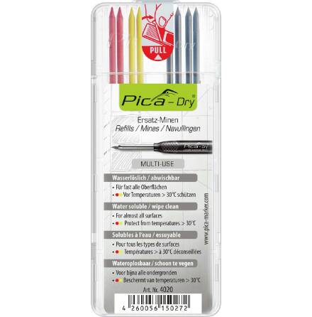 Refill Stift R�d Gul Grafit Pica Dry 4020